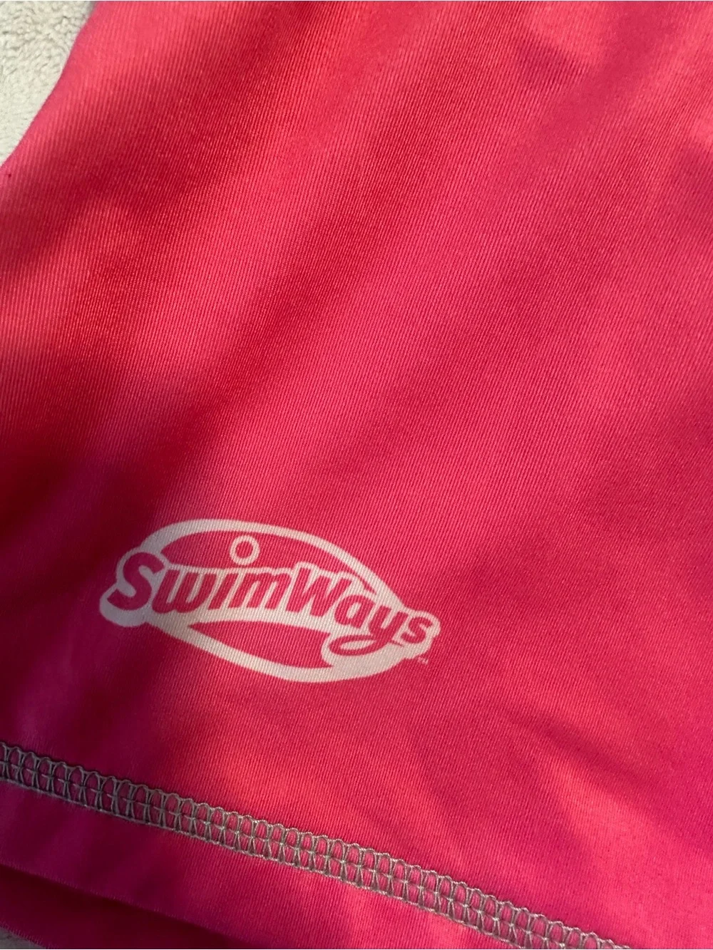 SwimWays Girls' Pink Mermaid Rashguard Float Top